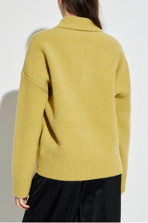 Ami Alexandre Mattiussi Green Polo Sweater With Logo