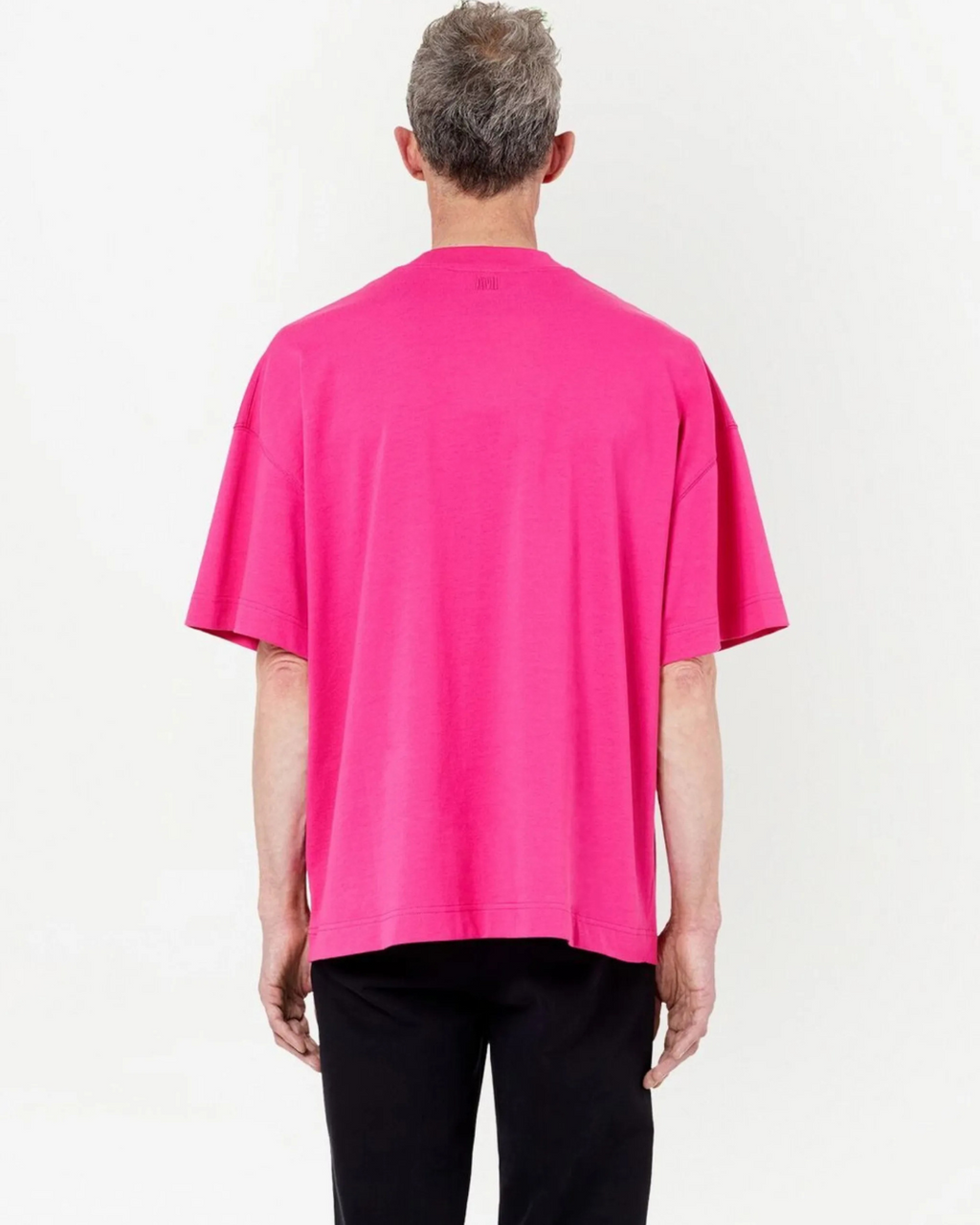 Ami Paris Футболка з монограмою Ami de Coeur UTS012726 fuchsia pink
