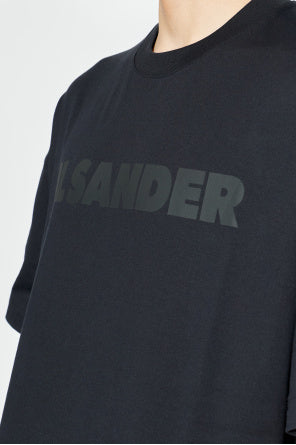 Jil Sander Black T-Shirt With Printed Logo