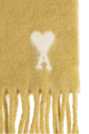 Ami Alexandre Mattiussi Yellow Wool Scarf