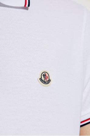 Moncler White Cotton Polo