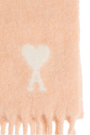 Ami Alexandre Mattiussi Pink Wool Scarf
