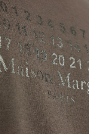 Maison Margiela Brown T-Shirt With Printed Logo