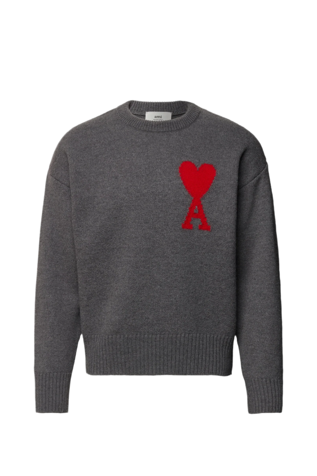 Ami Paris Светр з монограмою Ami de Coeur H20HK009.018-SW-GREY