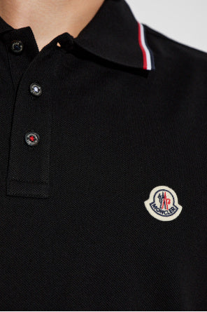 Moncler Black Cotton Polo