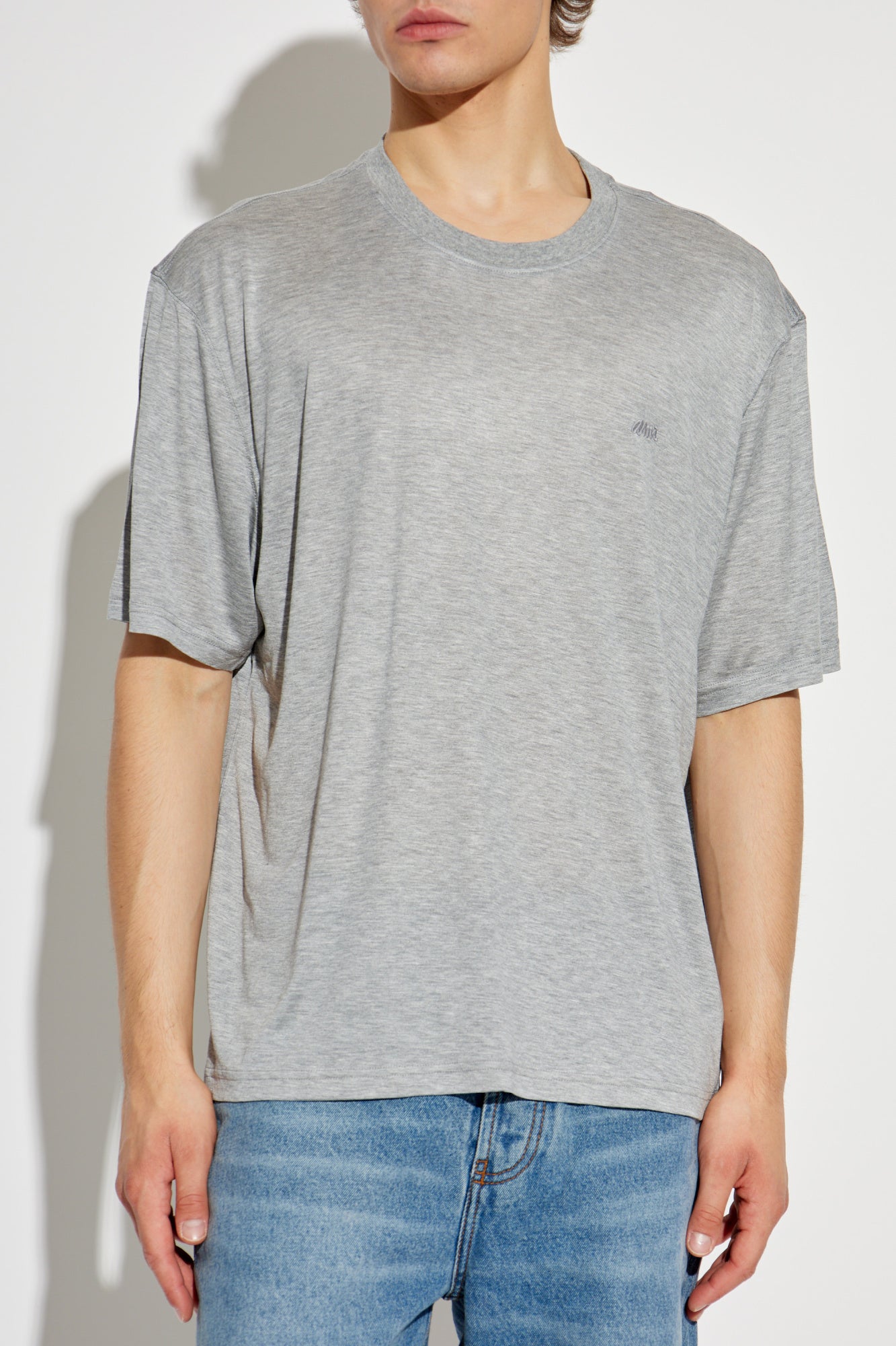 Ami Alexandre Mattiussi Grey T-shirt With Logo