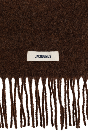 Jacquemus Brown Scarf With Logo Patch