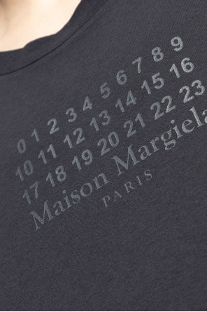 Maison Margiela Black T-Shirt With Logo