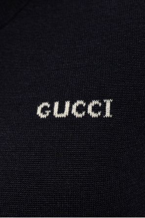 Gucci Navy Blue Top With logo