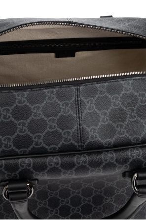 Gucci Black Carry-On Bag Emblem Medium