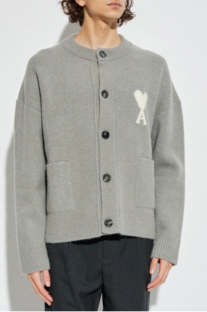 Ami Alexandre Mattiussi Grey Sweater With Logo