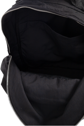 Stone Island Black Backpack With Logo