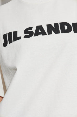 Jil Sander Cream T-shirt With Printed Logo