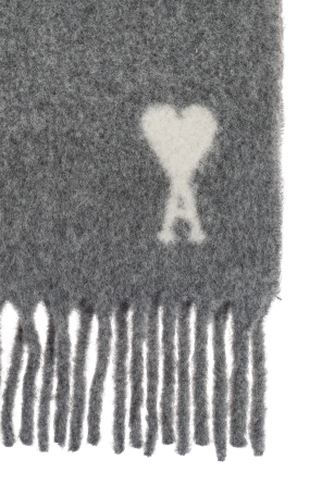 Ami Alexandre Mattiussi Grey Scarf With Logo