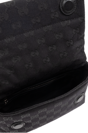 Gucci Black Shoulder Bag With Web Strap