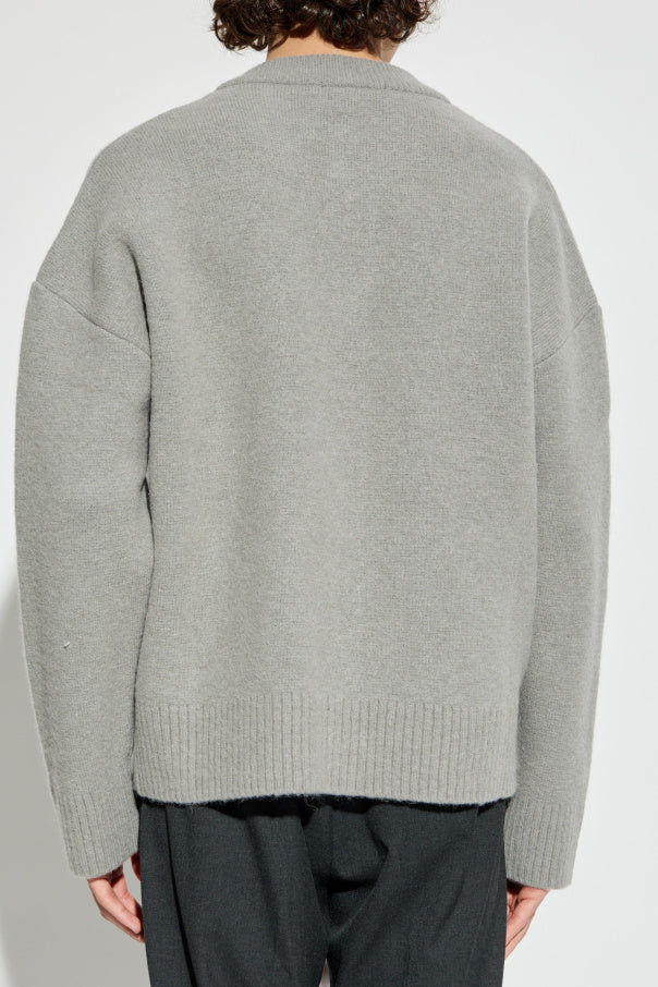 Ami Alexandre Mattiussi Grey Sweater With Logo