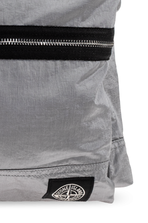 Stone Island Grey Backpack With Logo