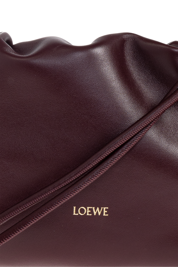 Loewe Burgundy Shoulder Bag "Flamenco Medium"