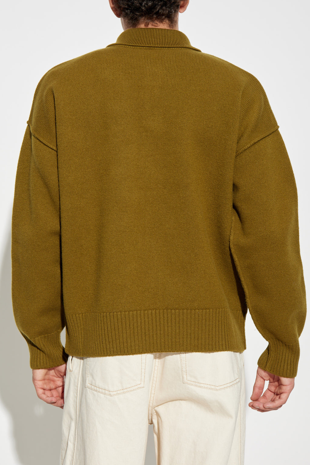 Ami Alexandre Mattiussi Green Wool Polo