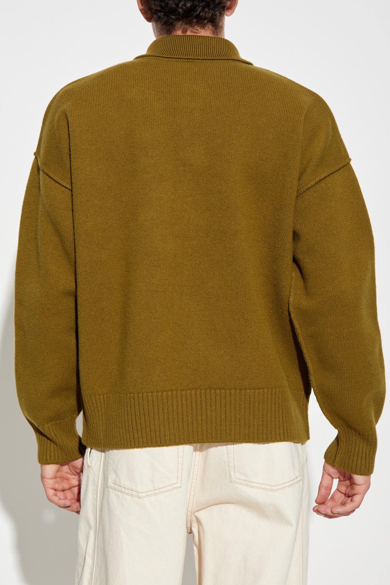 Ami Alexandre Mattiussi Green Wool Polo