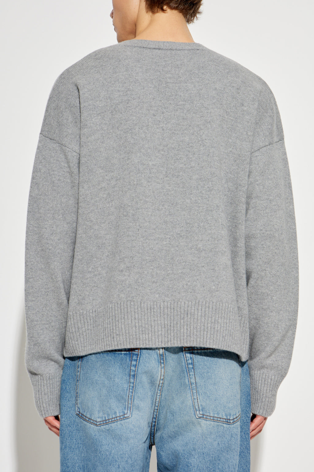 Ami Alexandre Mattiussi Grey Sweater With Logo