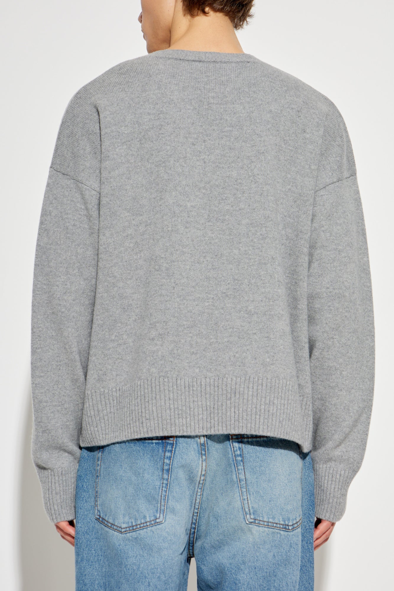 Ami Alexandre Mattiussi Grey Sweater With Logo