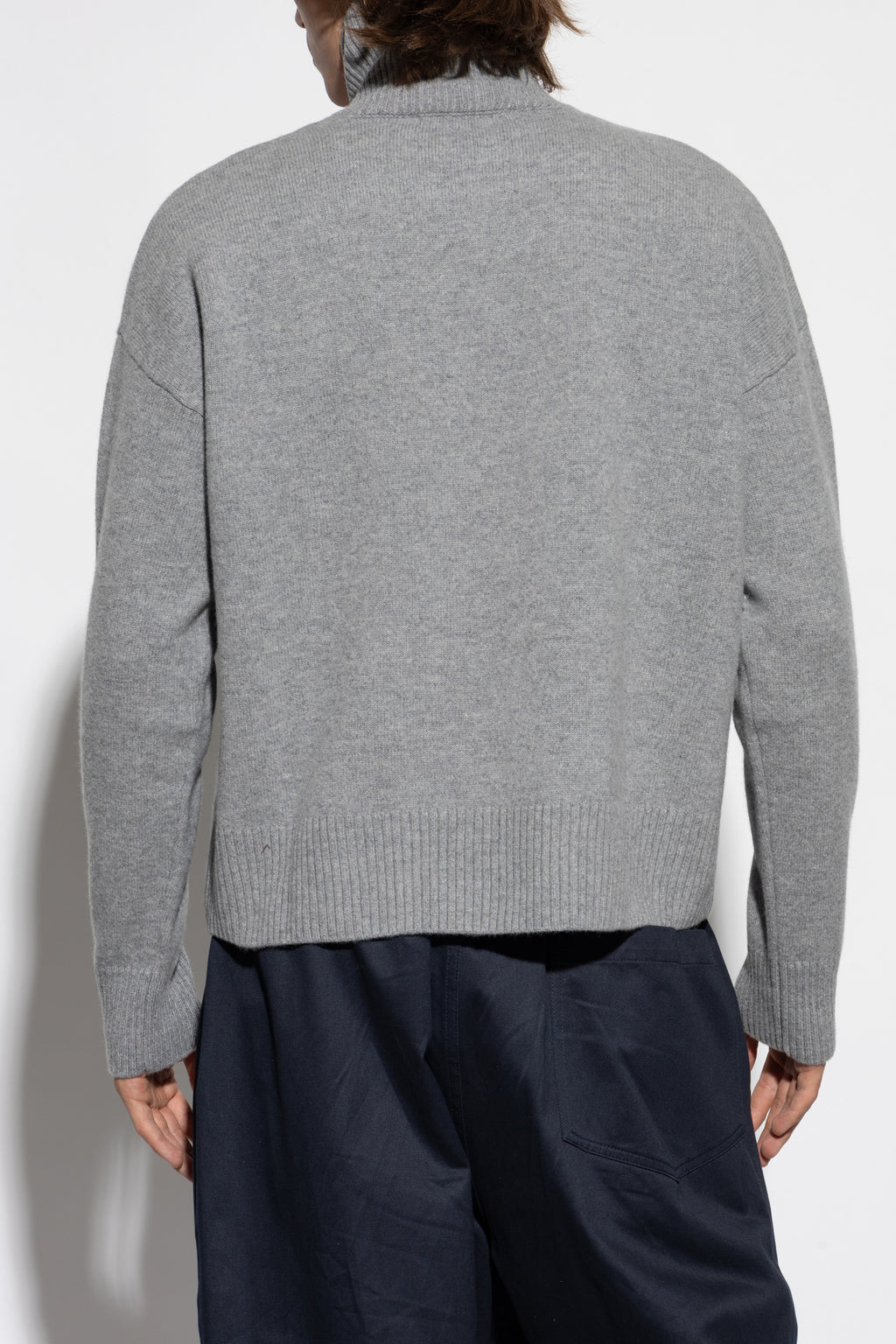Ami Alexandre Mattiussi Grey Wool Turtleneck