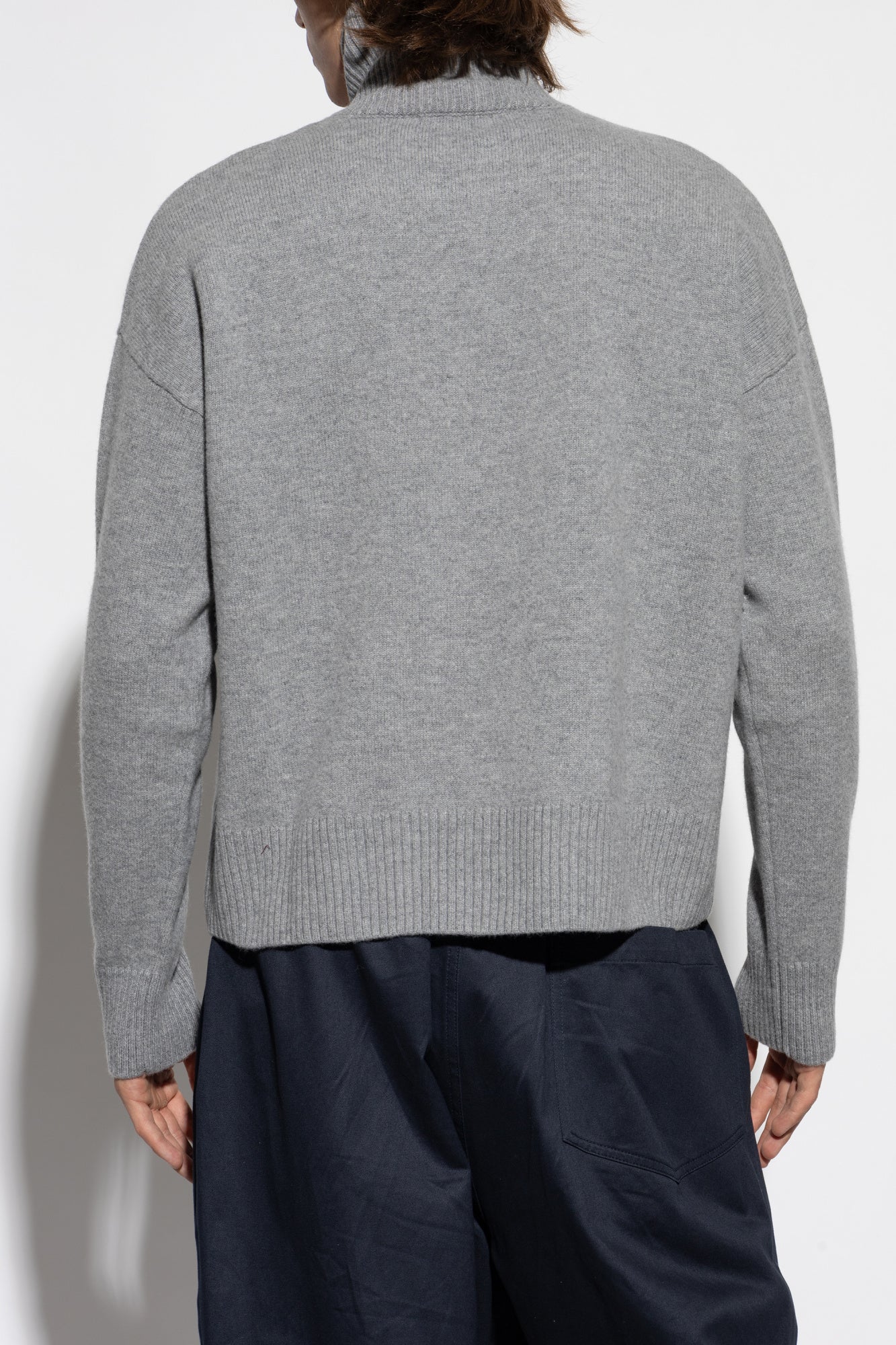 Ami Alexandre Mattiussi Grey Wool Turtleneck