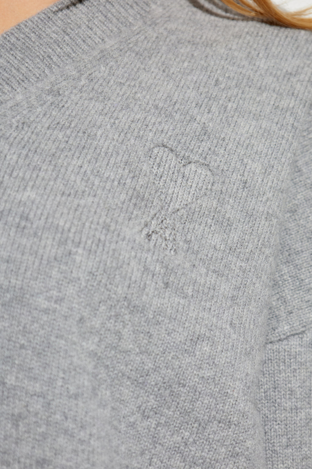 Ami Alexandre Mattiussi Grey Sweater With Logo