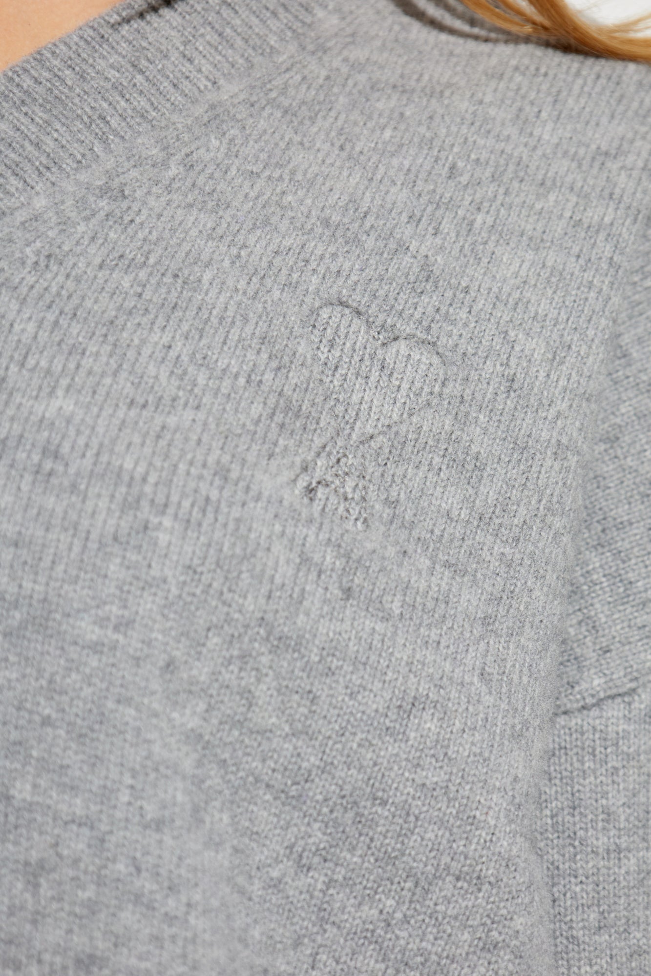 Ami Alexandre Mattiussi Grey Sweater With Logo