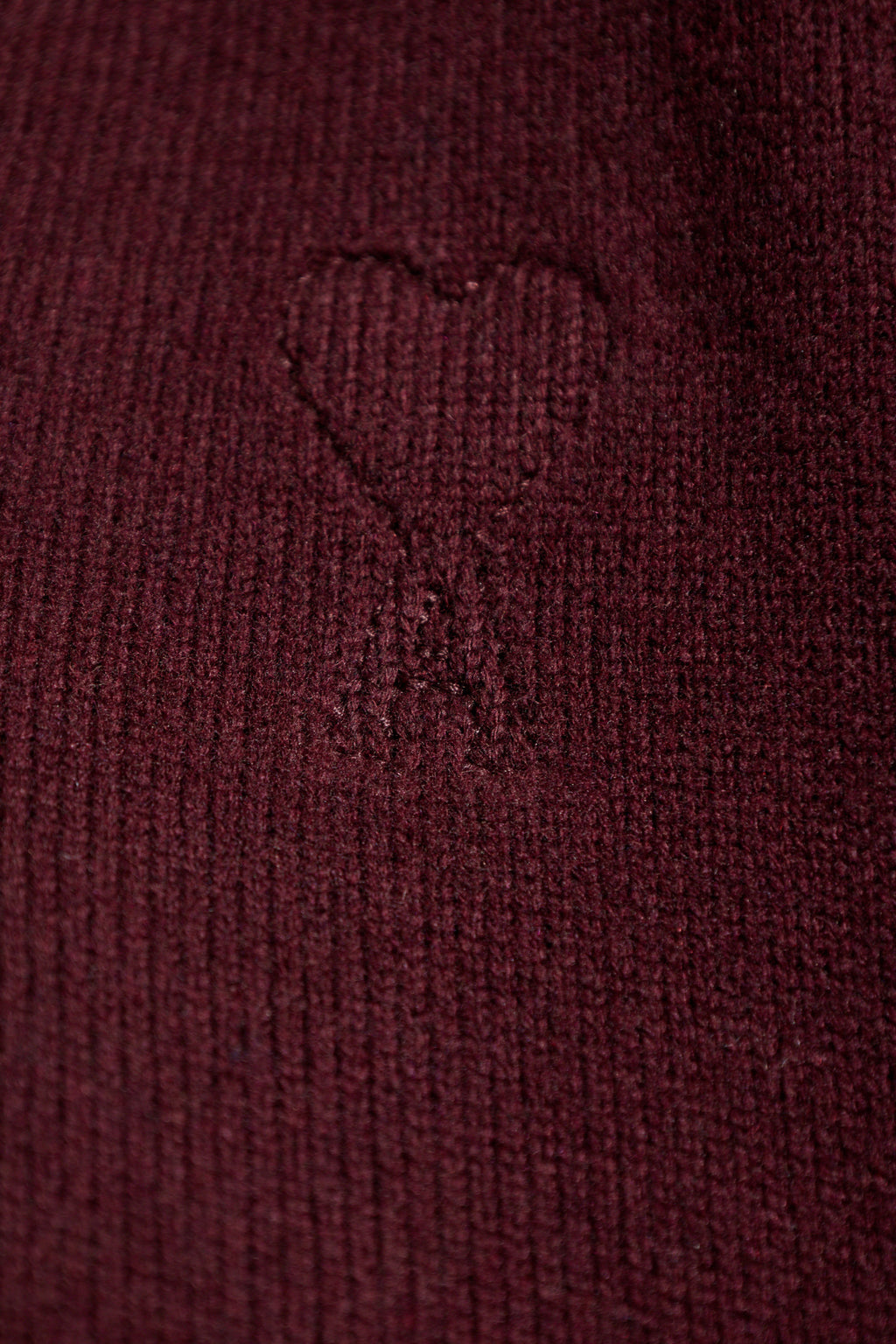Ami Alexandre Mattiussi Burgundy Wool Sweater