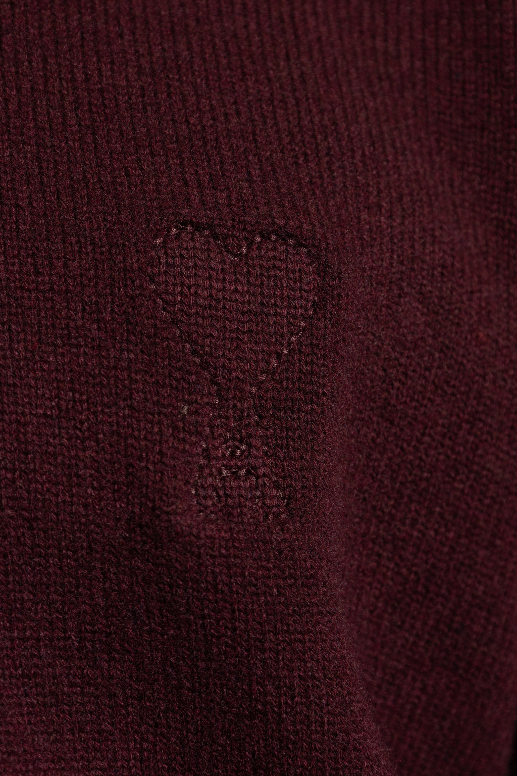 Ami Alexandre Mattiussi Burgundy Wool Turtleneck