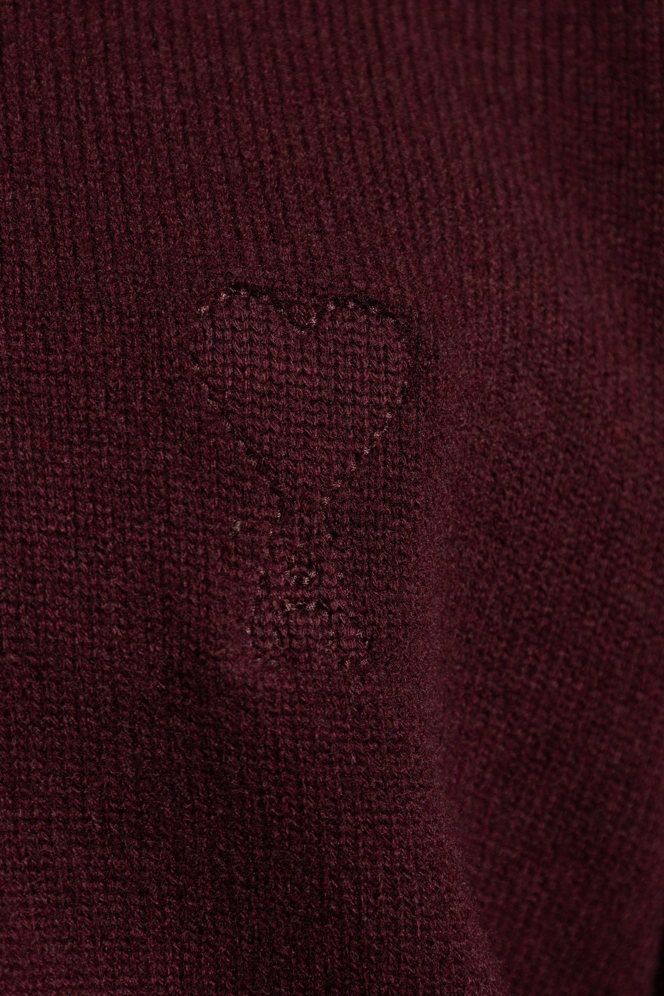 Ami Alexandre Mattiussi Burgundy Wool Turtleneck