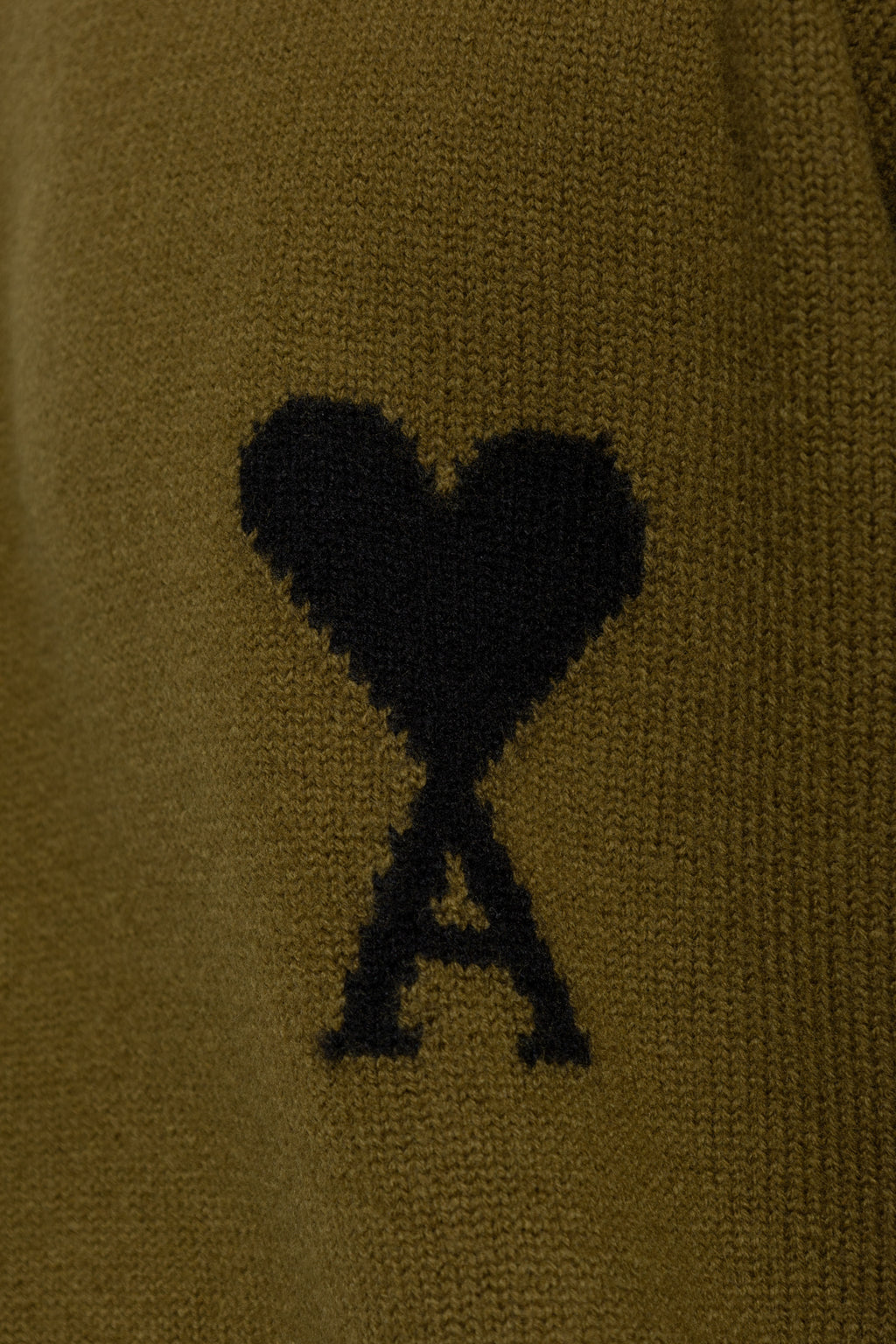 Ami Alexandre Mattiussi Green Turtleneck With Logo