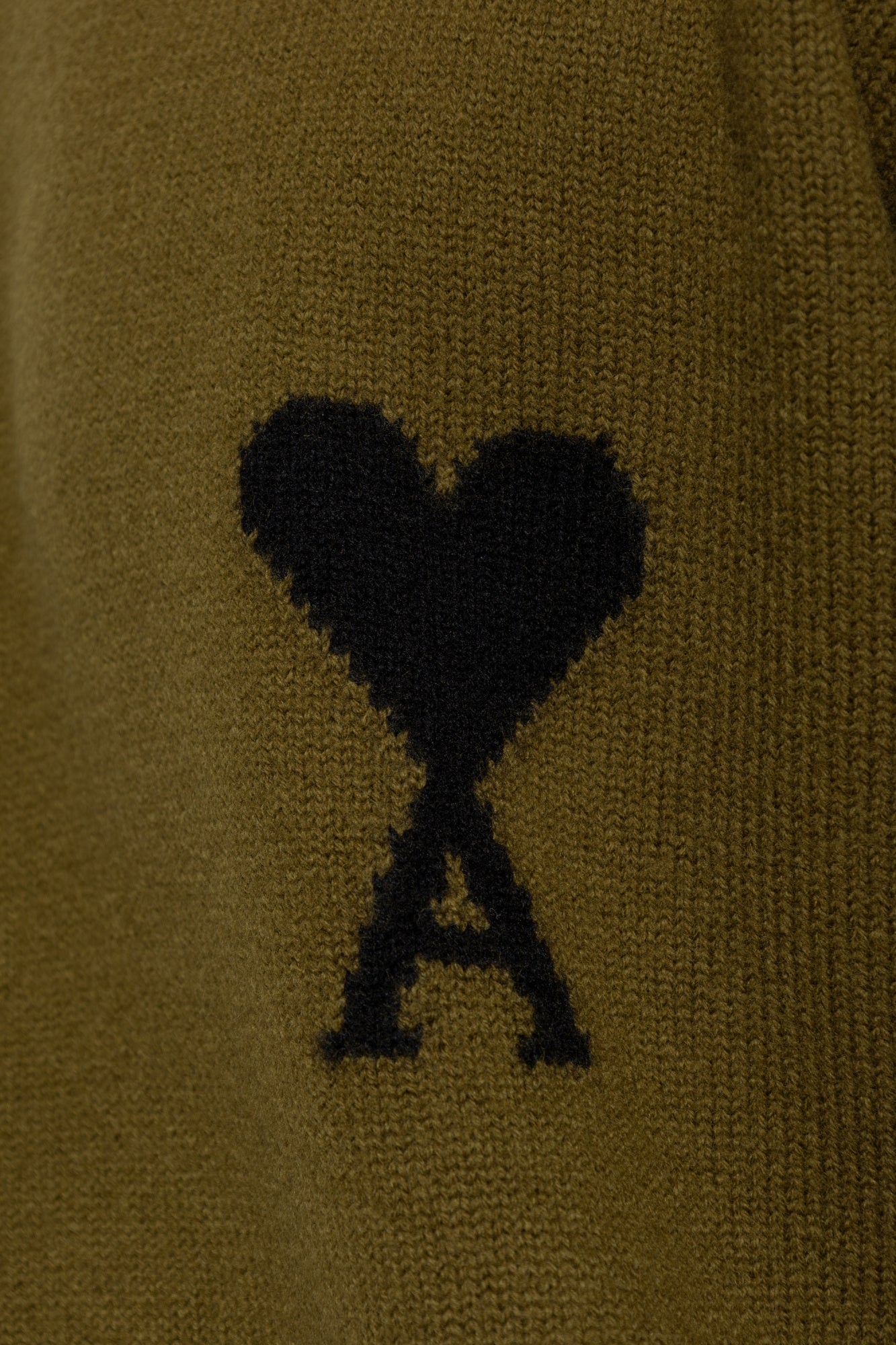 Ami Alexandre Mattiussi Green Turtleneck With Logo