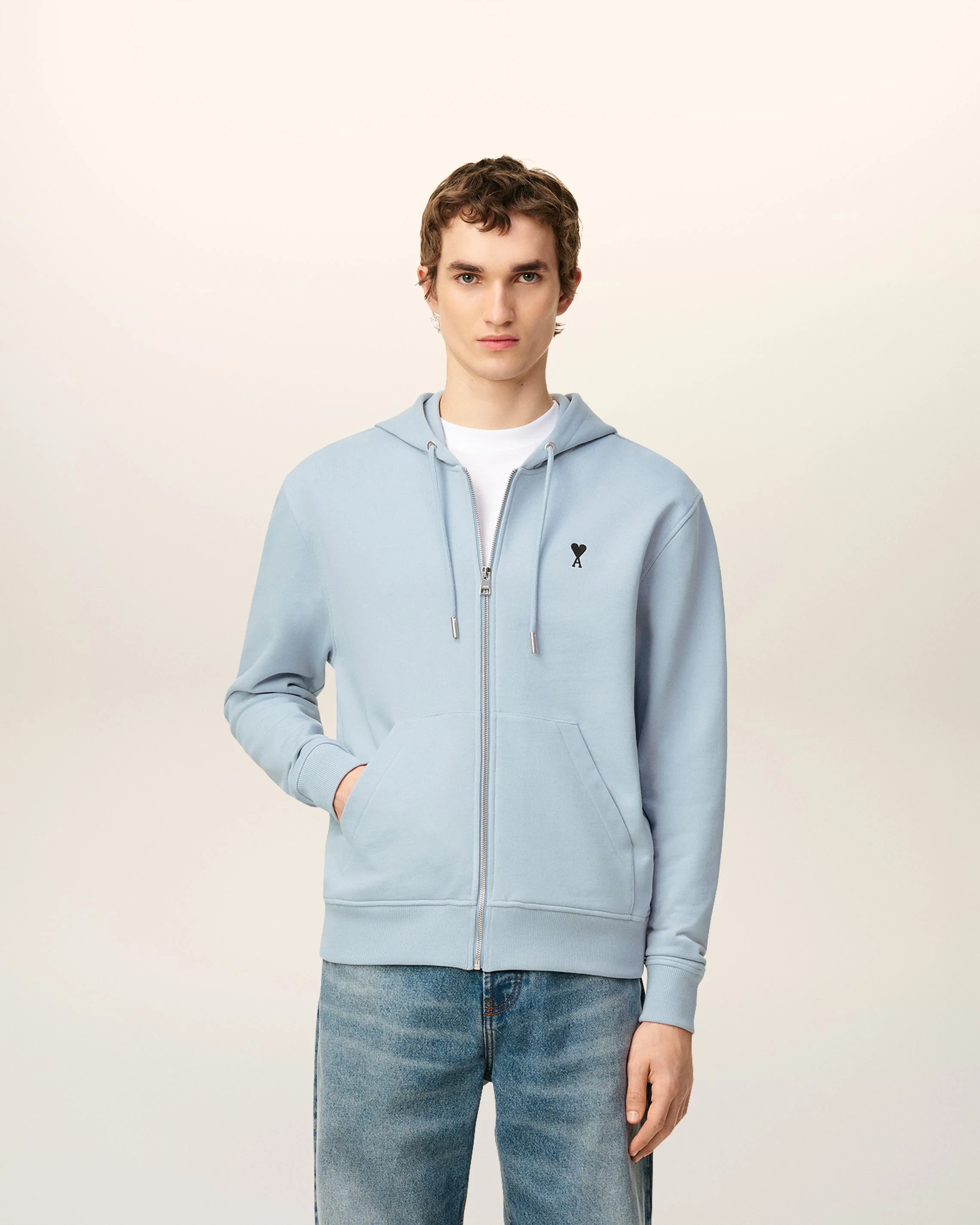 Ami Paris Худі синій Ami De Coeur HSW765.730.4506