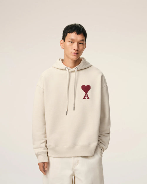 Ami Paris Худі бежевий Ami De Coeur USW779.747.A016